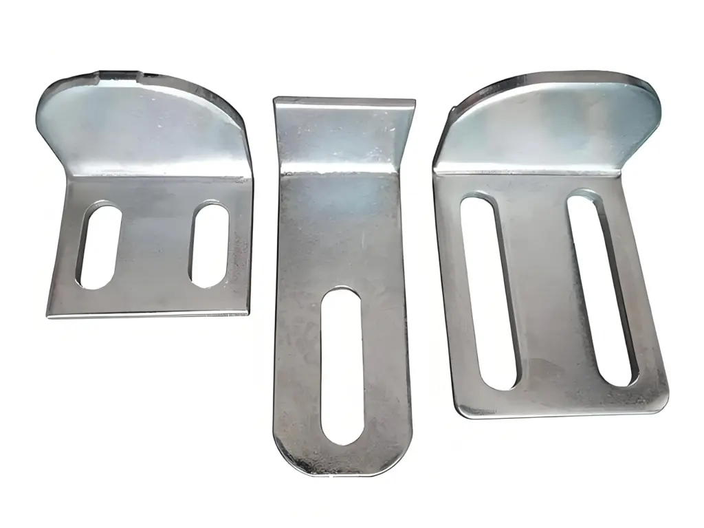 Zinc-Plated Double-Slot L-Shaped Mounting Bracket (80×60×2mm)