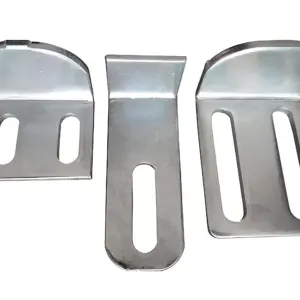 Zinc-Plated Double-Slot L-Shaped Mounting Bracket (80×60×2mm)