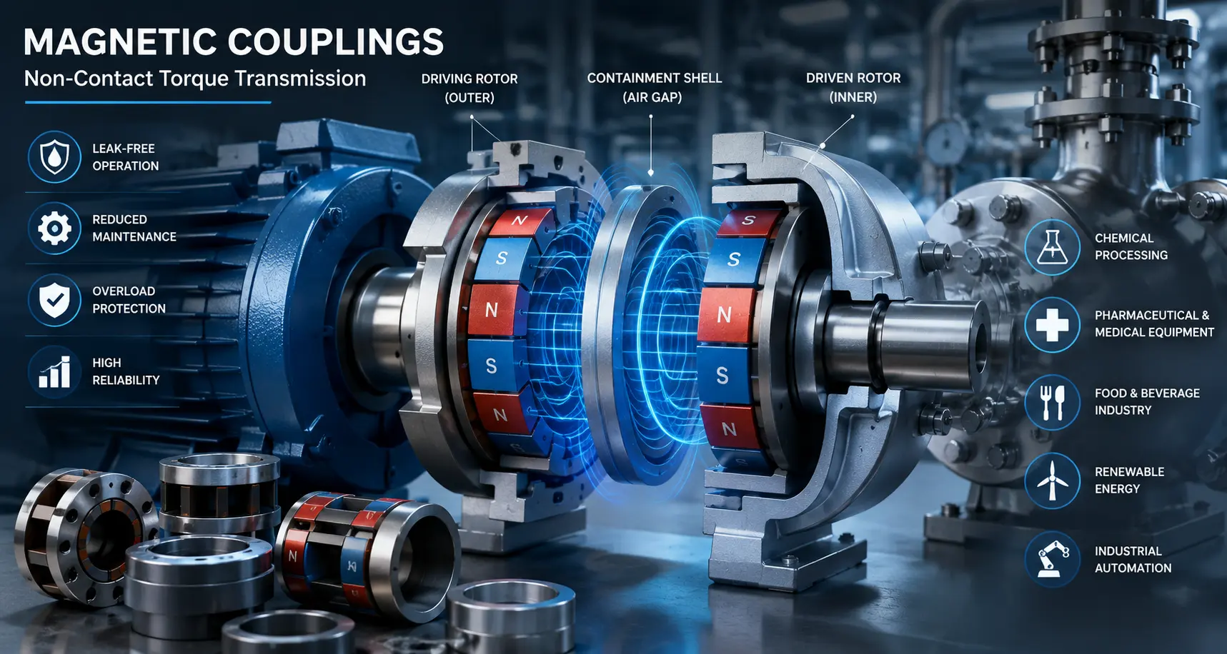 Magnetic Couplings: Working Principles and Applications
