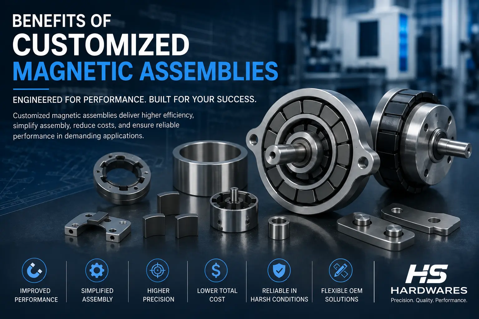 Customized magnetic assemblies for OEM industrial applications